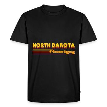 design cool des États du Dakota du Nord aux États-Unis - T-shirt Premium bio Homme - noir - Devant - Nico (187cm)