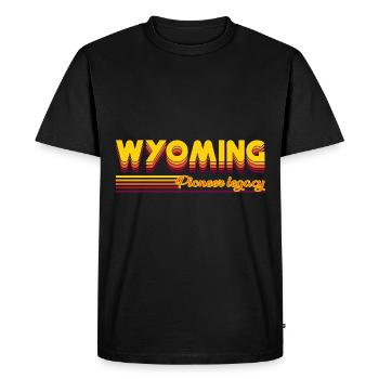 cool Wyoming États-Unis États design - T-shirt Premium bio Homme - noir - Devant - Nico (187cm)