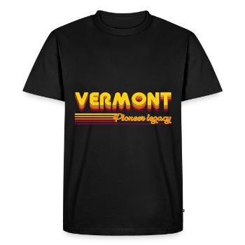 cool Vermont USA states design - Men's Premium Organic T-Shirt - black - Front - Nico (187cm)