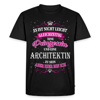 Not just being an architect and a princess - Men's Premium Organic T-Shirt - black - Front - Nico (187cm)