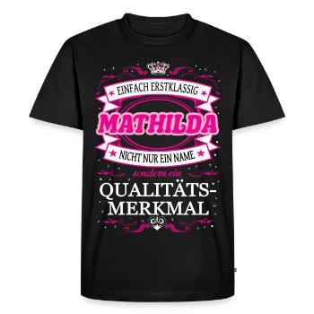 Quality feature Mathilda simply first-class - Men's Premium Organic T-Shirt - black - Front - Nico (187cm)