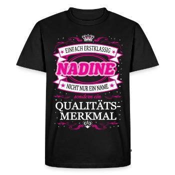 Quality feature Nadine simply first-class - Men's Premium Organic T-Shirt - black - Front - Nico (187cm)