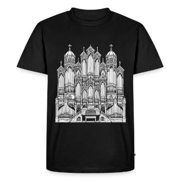 Organ Design – For fans of the majestic churches - Men's Premium Organic T-Shirt - black - Front - Nico (187cm)