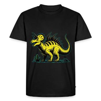 Fantastic Yellow Dinosaur – Pour les fans de dinosaures - T-shirt Premium bio Homme - noir - Devant - Nico (187cm)