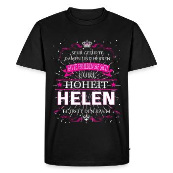 Your Highness Helen enters the room - Men's Premium Organic T-Shirt - black - Front - Nico (187cm)