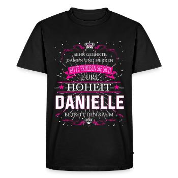 Your Highness Danielle enters the room - Men's Premium Organic T-Shirt - black - Front - Nico (187cm)
