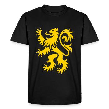 Lion de Munich animal héraldique – Bayern Stolz Design - T-shirt Premium bio Homme - noir - Devant - Nico (187cm)