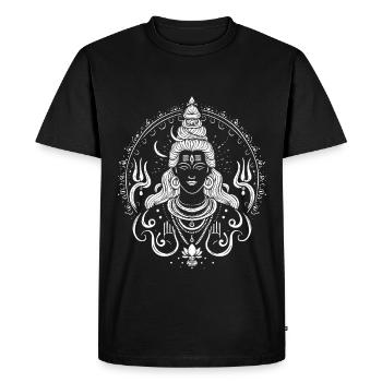 Shiva Design – Pouvoir spirituel - T-shirt Premium bio Homme - noir - Devant - Nico (187cm)