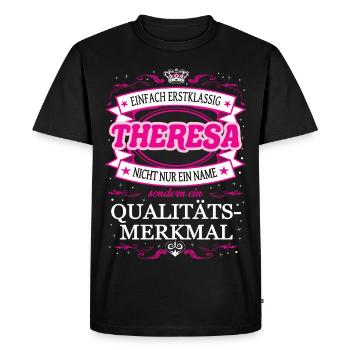 Caractéristique de qualité Theresa tout simplement de première classe - T-shirt Premium bio Homme - noir - Devant - Nico (187cm)