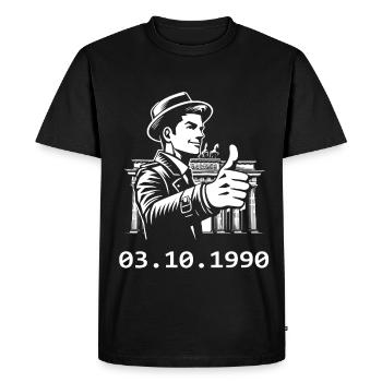 German Unity Design – 03 octobre 1990 - T-shirt Premium bio Homme - noir - Devant - Nico (187cm)