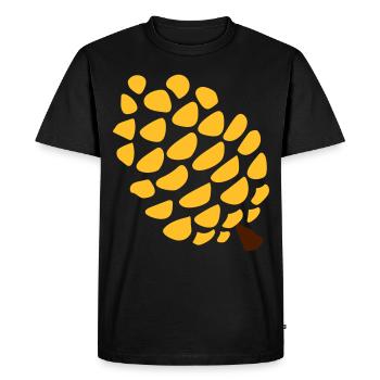 Yoga pomme de pin glande pinéale - T-shirt Premium bio Homme - noir - Devant - Nico (187cm)