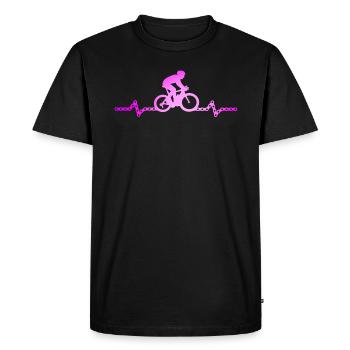 ECG Battement cardiaque Puls Vélo Vélo - T-shirt Premium bio Homme - noir - Devant - Nico (187cm)