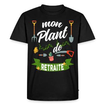 Mon plant de retraite Plan de Retraite - T-shirt Premium bio Homme - noir - Devant - Nico (187cm)