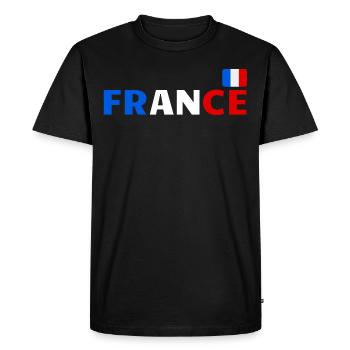 France drapeau fans France équipes supporteurs - T-shirt Premium bio Homme - noir - Devant - Nico (187cm)