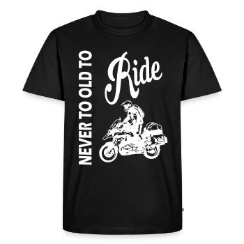 Jamais trop vieux pour monter - T-shirt Premium bio Homme - noir - Devant - Nico (187cm)