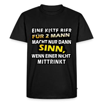 A box of beer for 2 men - Men's Premium Organic T-Shirt - black - Front - Nico (187cm)