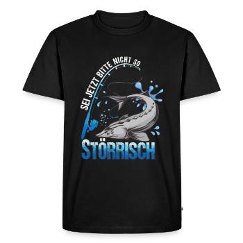 Ne soyez pas si perturbateur esturgeon pêche - T-shirt Premium bio Homme - noir - Devant - Nico (187cm)