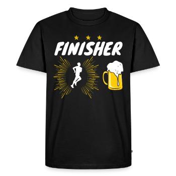 Finisher / Running / Runner / Cadeau - T-shirt Premium bio Homme - noir - Devant - Nico (187cm)