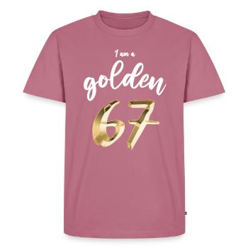 67 years 67th birthday 1967 vintage gift - Men's Premium Organic T-Shirt - mauve - Front - Nico (187cm)
