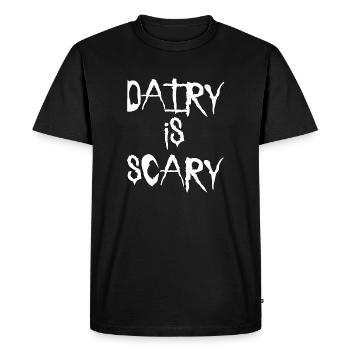 Le lait est un cadeau végétalien vegan vegan effrayant - T-shirt Premium bio Homme - noir - Devant - Nico (187cm)