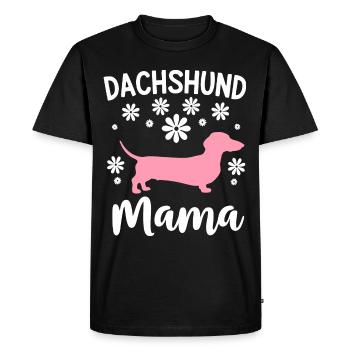 Chien teckel - T-shirt Premium bio Homme - noir - Devant - Nico (187cm)