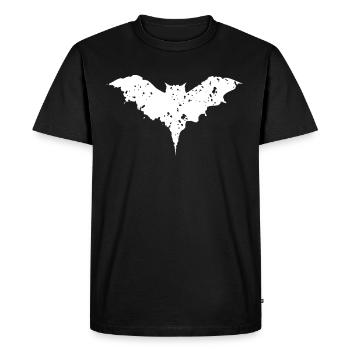 Gothic Fledermaus - Männer Premium Bio T-Shirt - Schwarz - Vorne - Nico (187cm)