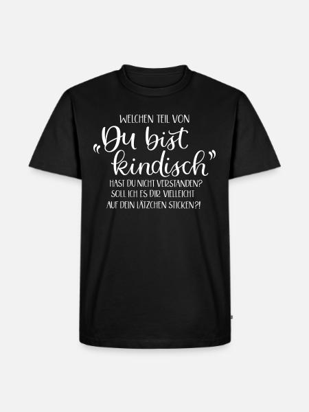 KINDISCH - Männer Premium Bio T-Shirt - Schwarz