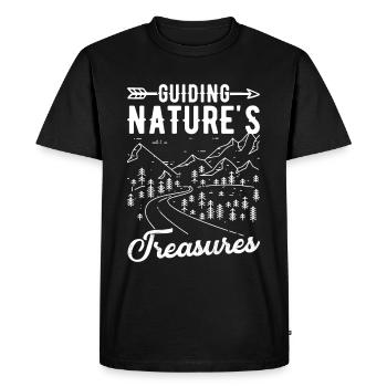 Tour Guide Nature Guide Travel Guide - Men's Premium Organic T-Shirt - black - Front - Nico (187cm)