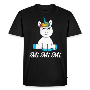 Licorne Mimimi - T-shirt Premium bio Homme - noir - Devant - Nico (187cm)