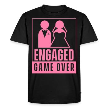 Fiancés - Game Over Fiancés Fiancés - T-shirt Premium bio Homme - noir - Devant - Nico (187cm)