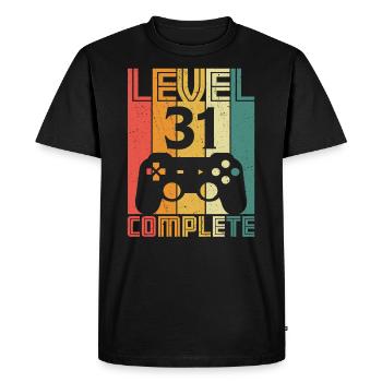31st birthday Gamer Level 31 Complete 31 years - Men's Premium Organic T-Shirt - black - Front - Nico (187cm)