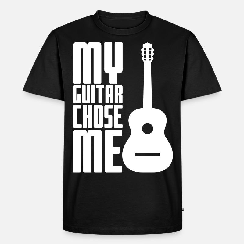 Gitarre witziger Spruch - Männer Premium Bio T-Shirt - Schwarz