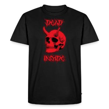 Devil Skull Dead Inside - Men's Premium Organic T-Shirt - black - Front - Nico (187cm)
