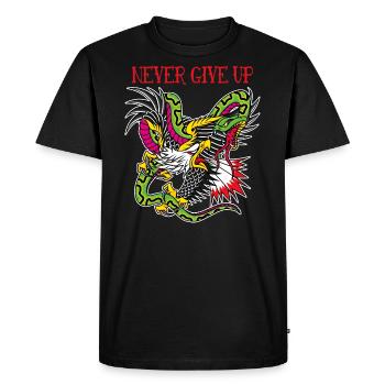 Eagle And Snake Traditional Old School Tattoo - Men's Premium Organic T-Shirt - black - Front - Nico (187cm)