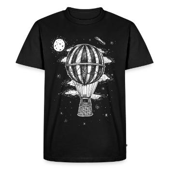 Baloon - T-shirt Premium bio Homme - noir - Devant - Nico (187cm)