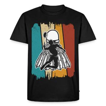 Badminton - T-shirt Premium bio Homme - noir - Devant - Nico (187cm)