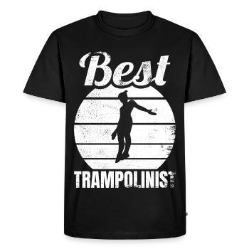 Drôle de pull trampoline - T-shirt Premium bio Homme - noir - Devant - Nico (187cm)