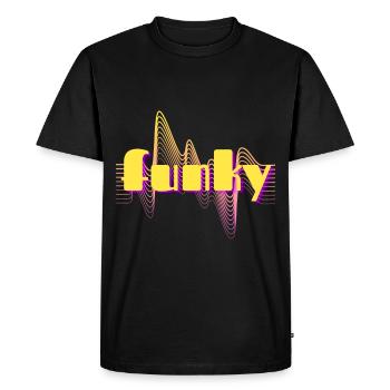 funky - T-shirt Premium bio Homme - noir - Devant - Nico (187cm)