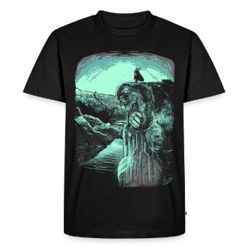 Pulpit Rock - Troll - Norway - Men's Premium Organic T-Shirt - black - Front - Nico (187cm)