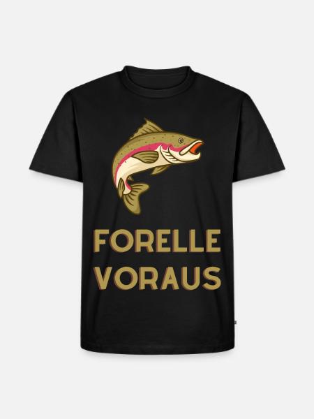 Trout Ahead: Nature's Catch - Men's Premium Organic T-Shirt - black
