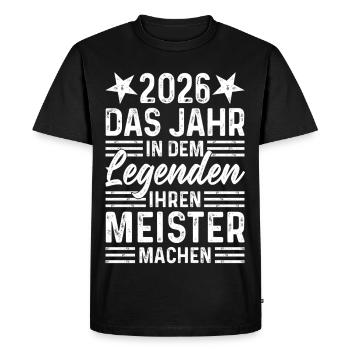2026 The Year Legends Make Their Master - Men's Premium Organic T-Shirt - black - Front - Nico (187cm)