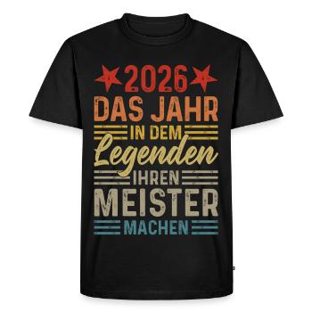 2026 The Year Legends Make Their Master - Men's Premium Organic T-Shirt - black - Front - Nico (187cm)