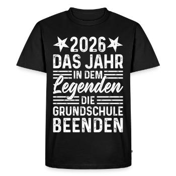 Année 2026 Legends End École primaire - T-shirt Premium bio Homme - noir - Devant - Nico (187cm)