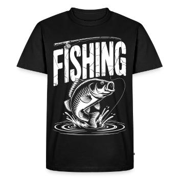 Fishing for carp - Men's Premium Organic T-Shirt - black - Front - Nico (187cm)