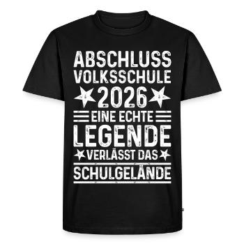 Remise des diplômes de l’école primaire 2026 Terrains de l’école Legend - T-shirt Premium bio Homme - noir - Devant - Nico (187cm)