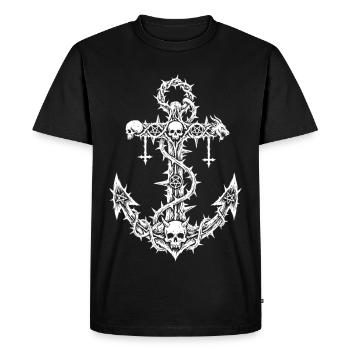 Occult Anchor – Art du Metal Extrême - T-shirt Premium bio Homme - noir - Devant - Nico (187cm)