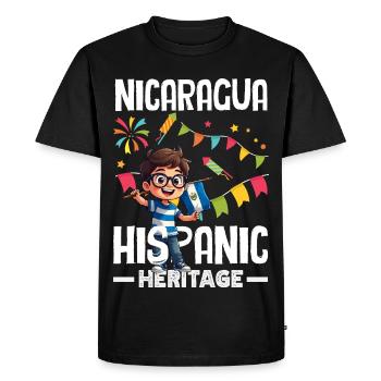 Nicaragua Flag Pride & Home - Men's Premium Organic T-Shirt - black - Front - Nico (187cm)