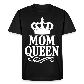 Mom Queen – Vintage Crown Statement Design - T-shirt Premium bio Homme - noir - Devant - Nico (187cm)