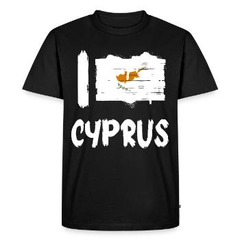 J’aime Chypre Pays Pays - T-shirt Premium bio Homme - noir - Devant - Nico (187cm)