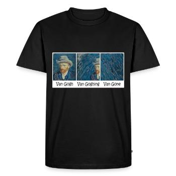 Meme van gogh van gogh van gogh - T-shirt Premium bio Homme - noir - Devant - Nico (187cm)